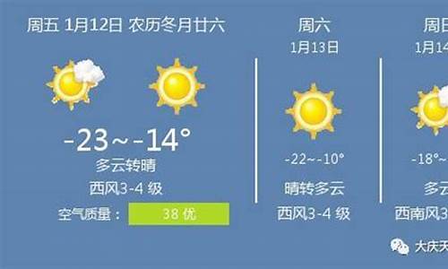 大庆天气预报一周15天查询结果_月大庆天气预报一周